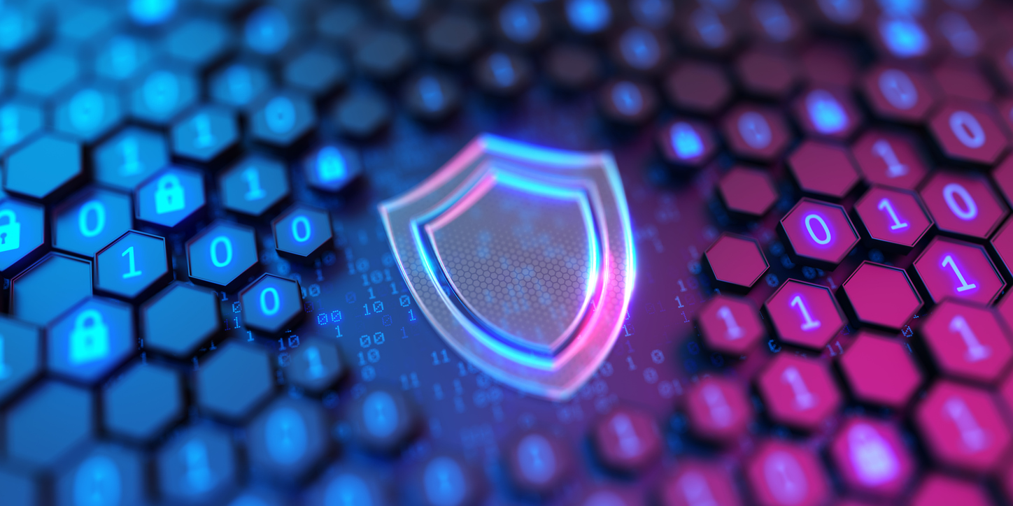 Holographic cybersecurity shield over circuit board